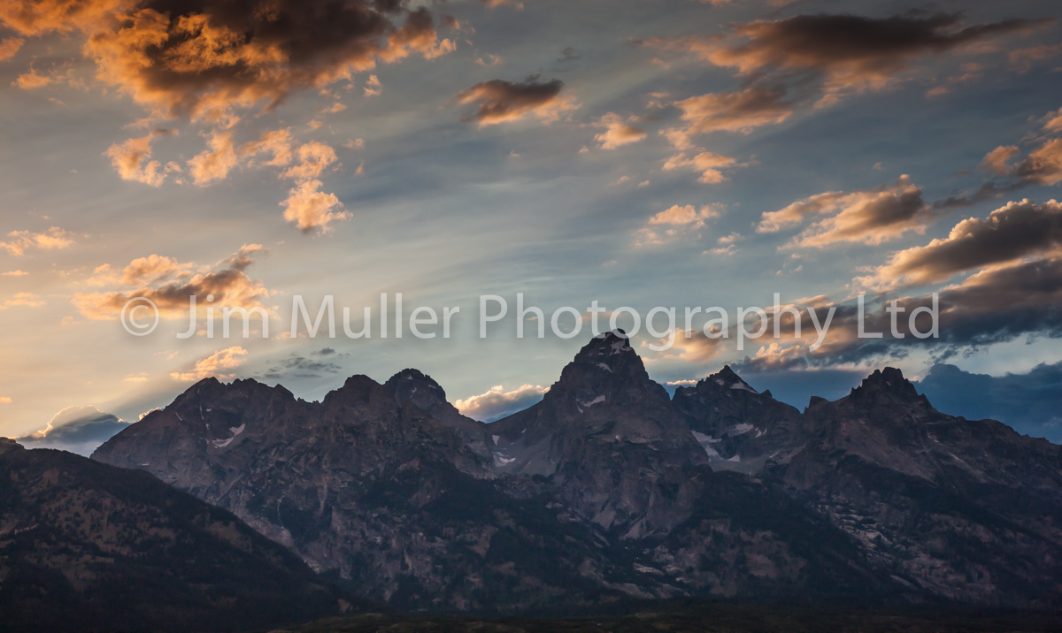 Dusk in the Grand Tetons